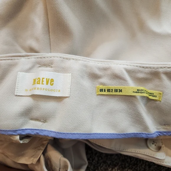 Anthropologie Mauve High Rise Tie Waist Culottes Size 2 - Picture 4 of 8